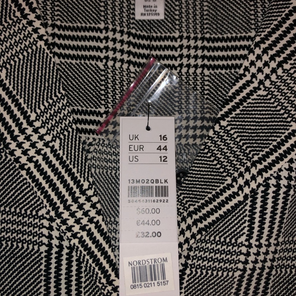 Topshop Houndstooth Blouse